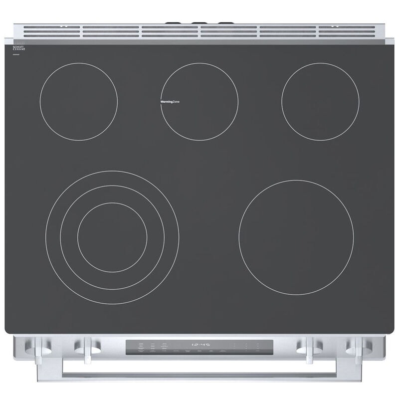 Bosch Benchmark 30 in. 4.6 cu. ft. True European Convection Slide-In Electric Range with Smoothtop Burners - Stainless Steel, , hires