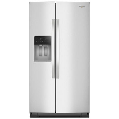 Whirlpool 36 in. 20.8 cu. ft. Counter Depth Side-by-Side Refrigerator with Ice & Water Dispenser - Fingerprint Resistant Stainless Steel | WRSC5536RZ