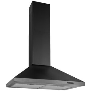 Broan Elite EW48 Series 30 in. Convertible Chimney Style Range Hood with 460 CFM, 3 Fan Speeds & 1 LED Light - Black Stainless, , hires
