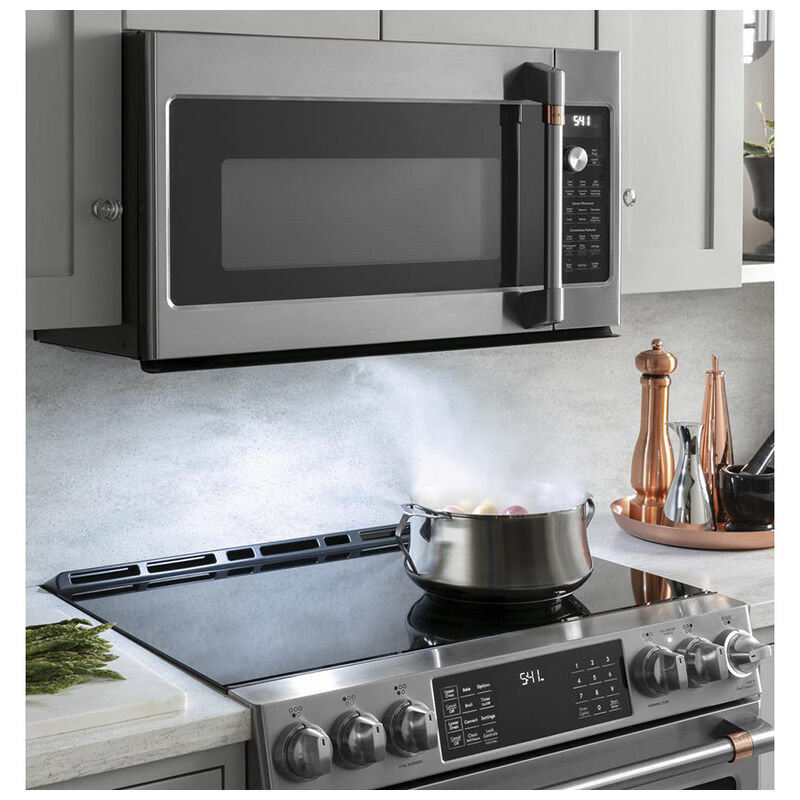 Cafe 30" 2.1 Cu. Ft. Over-the-Range Microwave with 10 Power Levels, 400 CFM & Sensor Cooking Controls - Stainless Steel, , hires