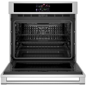 Monogram Statement Series 30 in. 5 cu. ft. Smart Speed Electric Single Wall Oven with True European Convection - Stainless Steel, , hires