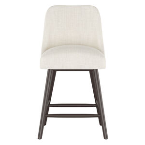 Skyline Furniture Modern Mid Century Counter Stool in Linen Fabric - Talc, Talc, hires
