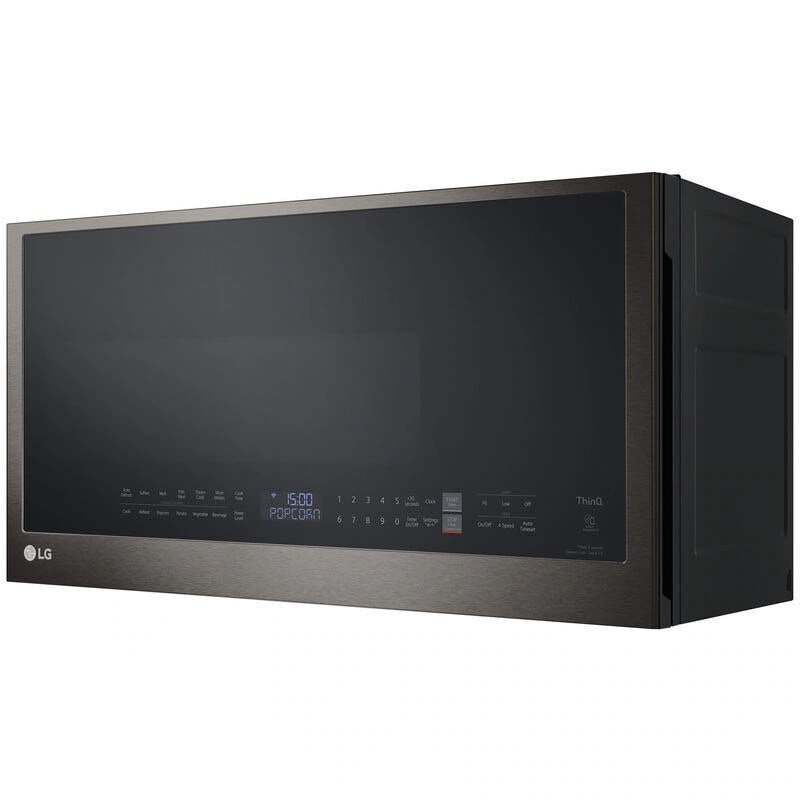 LG 30 in. 2.0 cu. ft. 1050W Smart Over-the-Range Microwave with 400 CFM & Sensor Cooking - PrintProof Black Stainless Steel, PrintProof Black Stainless Steel, hires