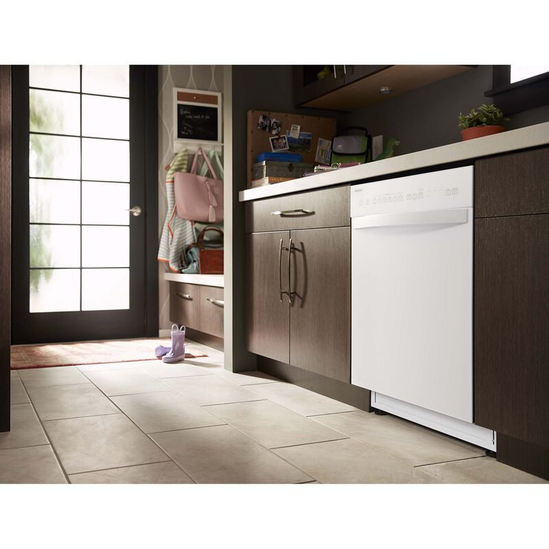 Whirlpool 24 in. ADA Compliant Front Control Dishwasher with 51 dBa Sound Level - White, White, hires