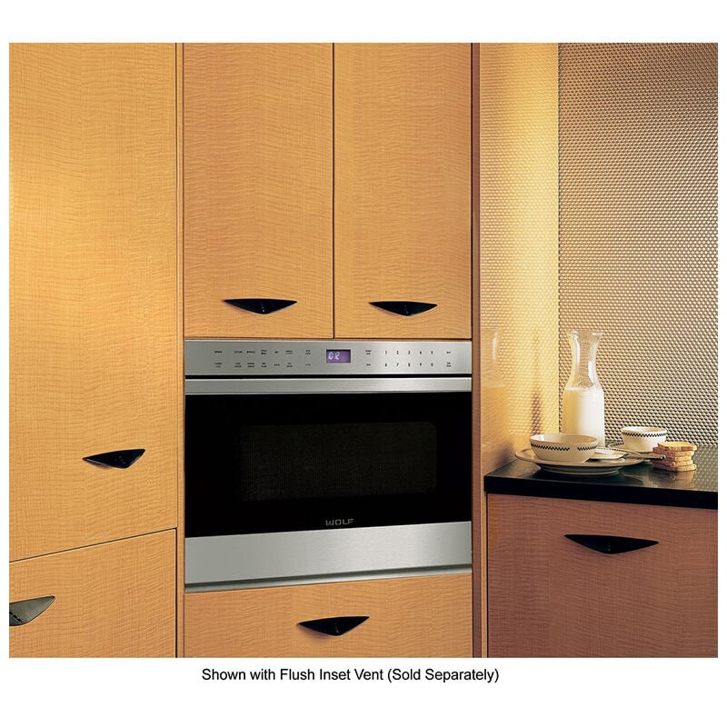 Wolf 24 in. 1.2 cu. ft. 950W Drawer Microwave with Sensor Cooking - Stainless Steel, , hires
