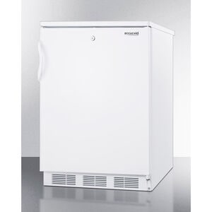 Summit AccuCold 24 in. 5.5 cu. ft. Undercounter Refrigerator with Front-Mounted Lock- White, , hires