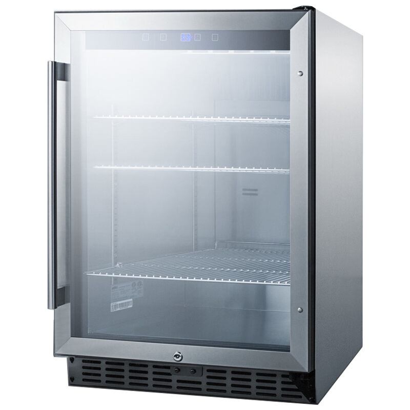 Summit Commercial 24 in. 5.0 cu. ft. Built-In Beverage Center with Adjustable Shelves & Digital Control - Stainless Steel, , hires