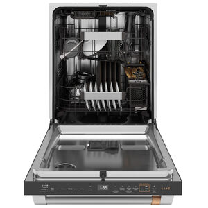 Cafe 24 in. Top Control Smart Dishwasher with 39 dBa Sound Level, 3rd-Rack & Dual Convection Ultra Dry - Stainless Steel, , hires