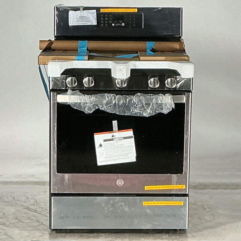 GE Profile 30 in. 5.6 cu. ft. Smart Air Fry True European Convection Gas Range with 5 Sealed Burners, Grill & Griddle - Stainless Steel (Open Box Good Condition), , hires