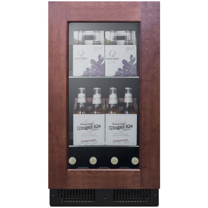 Summit Classic Collection 18 in. Built-In/Freestanding 2.9 cu. ft. Compact Beverage Center with Adjustable Shelves & Digital Control - Custom Panel Ready, , hires