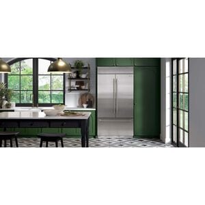 Sub-Zero Classic Series 42 in. Built-In 24.7 cu. ft. Smart French Door Refrigerator with Professional Handles & Internal Filtered Water Dispenser - Stainless Steel, , hires