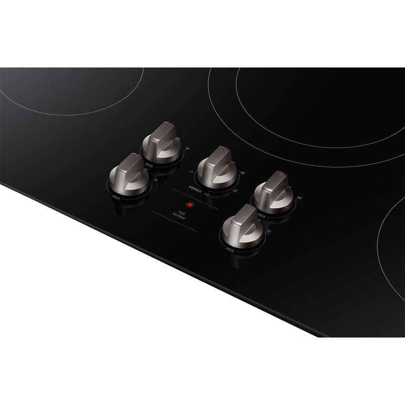 Samsung 36 in. 5-Burner Electric Cooktop with Simmer Burner & Power Burner - Black, , hires