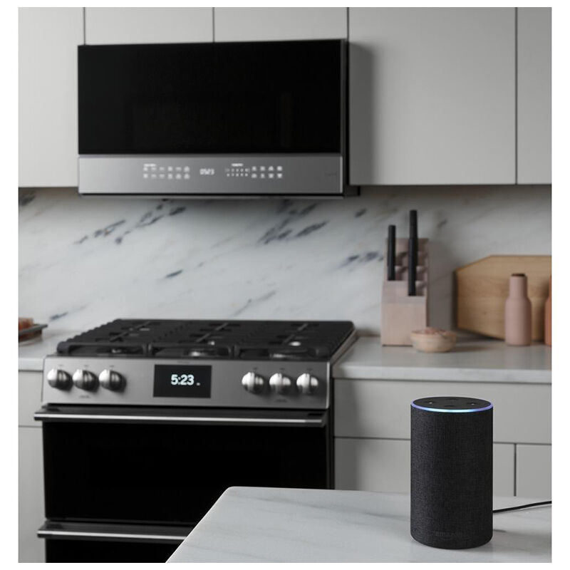 Cafe 30 in. 2.1 cu. ft. 1000W Smart Over-the-Range Microwave with 400 CFM & Sensor Cooking - Platinum Glass, , hires