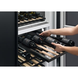Fisher & Paykel Series 11 24 in. Built-in Column Wine Cabinet with Wood Racks, Dual Temperature Zones & 91 Bottle Capacity - Custom Panel Ready, , hires