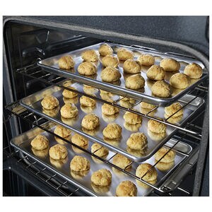 KitchenAid 30 in. 5.8 cu. ft. True European Convection Gas Range with 5 Sealed Burners & Griddle - Stainless Steel, Stainless Steel, hires