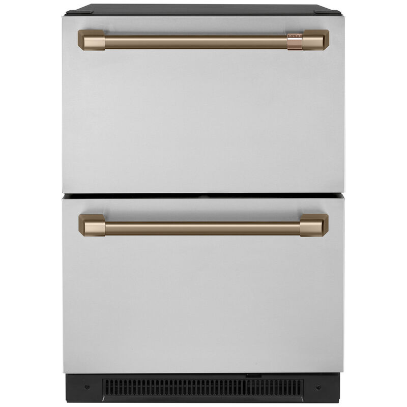 Cafe 24 in. 5.7 cu. ft. Double Refrigerator Drawers - Stainless Steel, Stainless Steel, hires