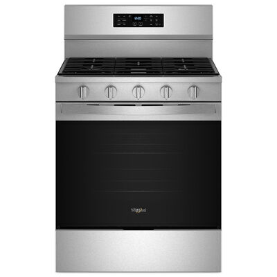 Whirlpool 30 in. 5 cu. ft. Air Fry Standard Convection Gas Range with 5 Sealed Burners - Fingerprint Resistant Stainless | WFGS5030RZ