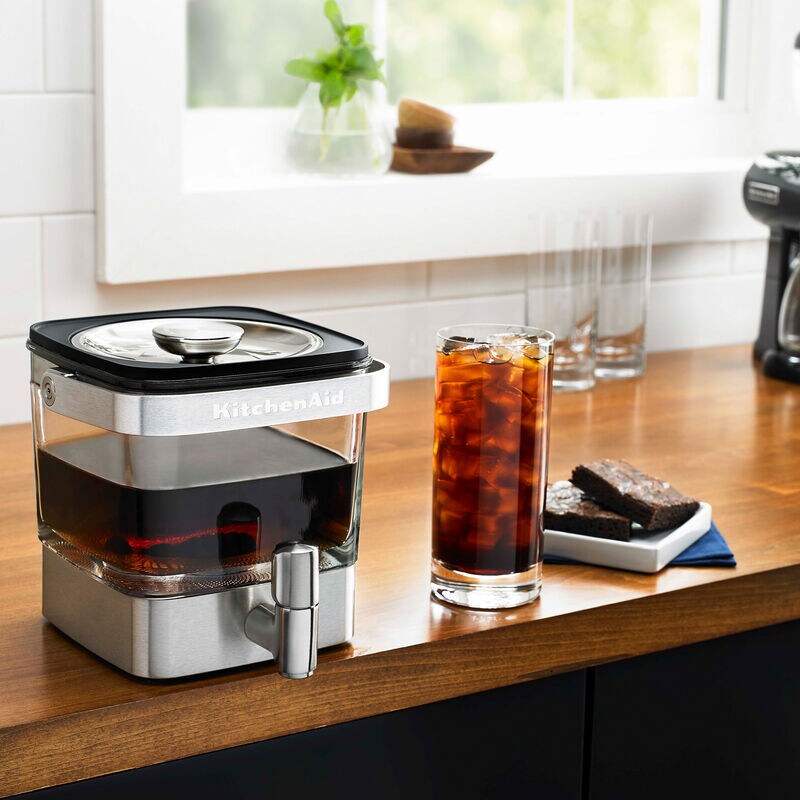 KitchenAid Cold Brew Coffee Maker with 12-Cup Capacity - Stainless Steel, , hires