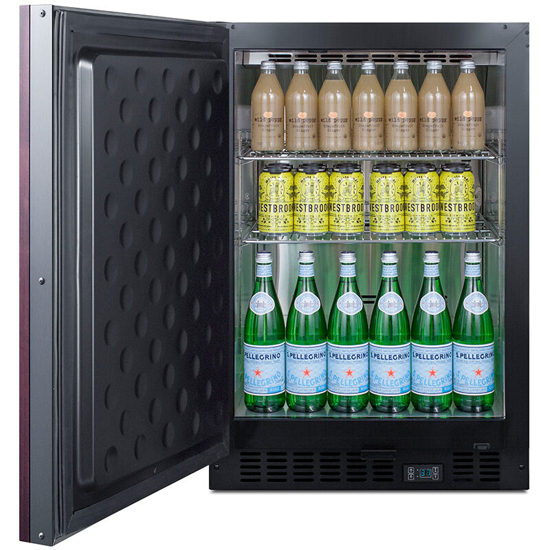 Summit 24 in. 5.0 cu. ft. Built-In/Freestanding Beverage Center with Adjustable Shelves & Digital Control - Custom Panel Ready, , hires