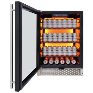 Vinotemp 24 in. Built-In/Freestanding 5.3 cu. ft. Compact Beverage Centers with Adjustable Shelves & Digital Control - Black, , hires