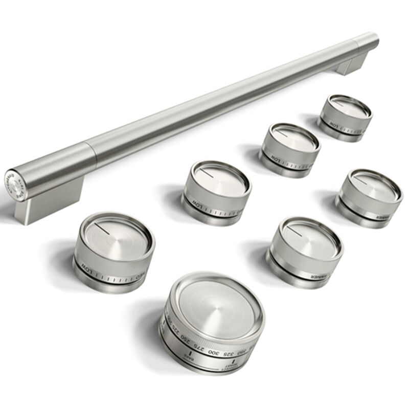 KitchenAid Handle and Knob Hardware Accessory Kit for 36 in. Commercial-Style Dual Fuel Range - Stainless Steel, , hires