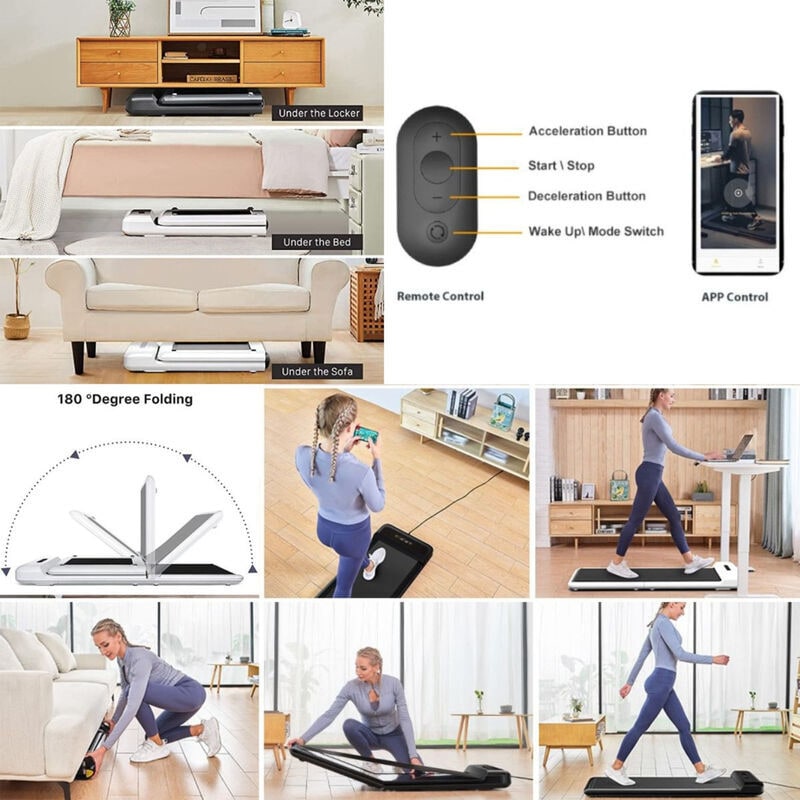 King Smith Walking Pad C2 Foldable Under Desk Treadmill -White, , hires