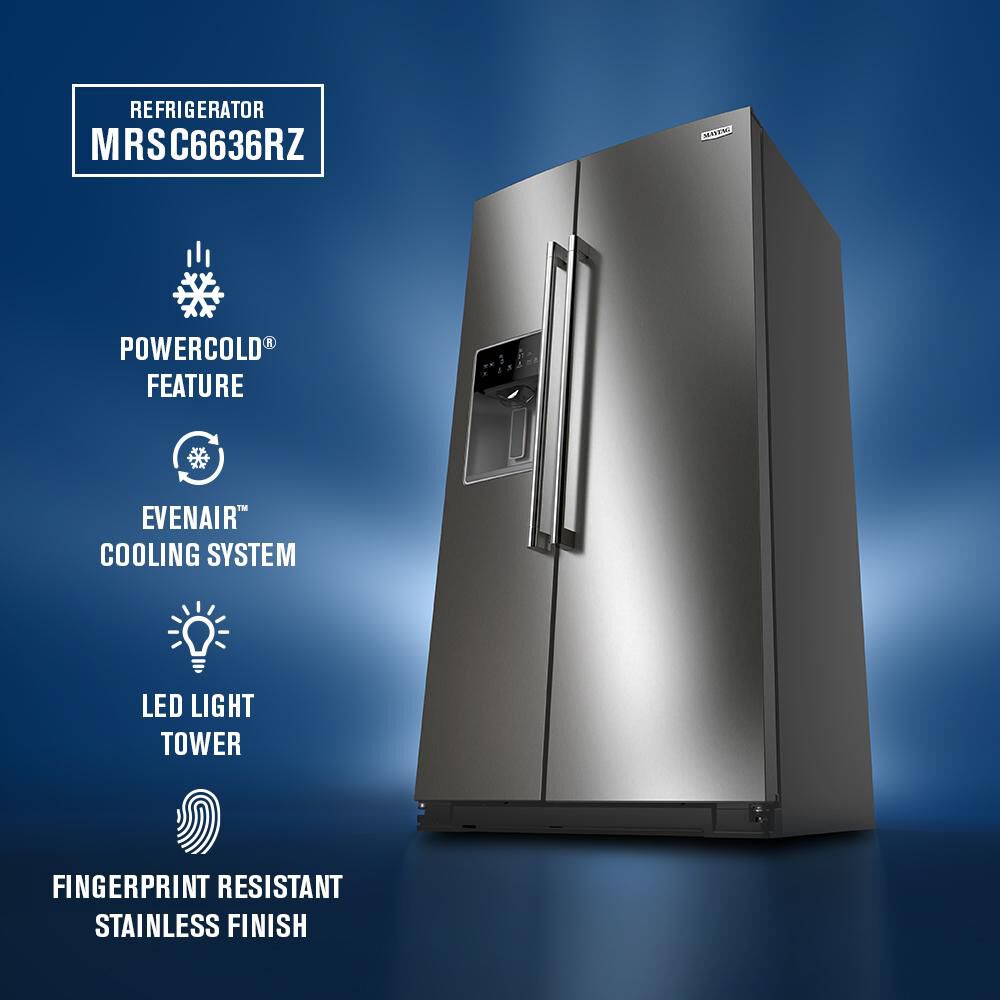 Maytag 36 in. 20.8 cu. ft. Counter Depth Side-by-Side Refrigerator