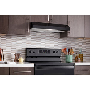 Whirlpool 30 in. Convertible Standard Style Range Hood with 270 CFM, 2 Fan Speeds & 1 LED Light - Black, , hires