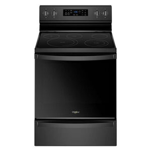 Whirlpool 30 in. 6.4 cu. ft. Standard Convection Oven Freestanding Electric Range with 5 Smoothtop burners - Black, , hires