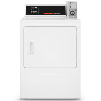 Speed Queen DV6 27 in. 7.0 cu. ft. Commercial Electric Dryer - White | DV6000WE
