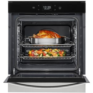 Whirlpool 24 in. 2.9 cu. ft. Smart Electric Single Wall Oven with True European Convection - Fingerprint Resistant Stainless, , hires