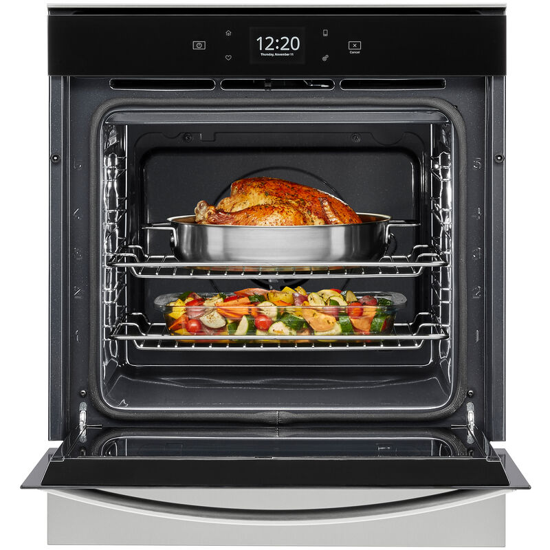 Whirlpool 24 in. 2.9 cu. ft. Smart Electric Single Wall Oven with True European Convection - Fingerprint Resistant Stainless, , hires