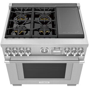 Thermador Pro Grand Professional Series 36 in. 5.7 cu. ft. Smart True European Convection Dual Fuel Range with 4 Sealed Burners - Stainless Steel, , hires