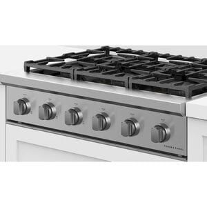 Fisher & Paykel Series 9 36 in. 6-Burner LP Gas Rangetop with Simmer Burner & Power Burner - Stainless Steel, , hires