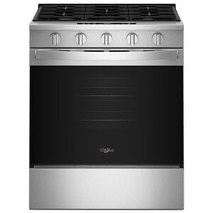 Whirlpool 30 in. 5.0 cu. ft. Smart Air-Fry Standard Convection Slide-In Range with 5 Sealed Burners - Fingerprint Resistant Stainless Steel, , hires