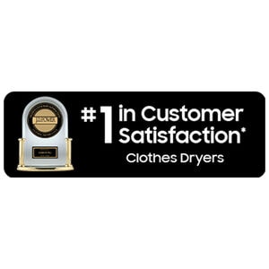 Samsung 27 in. 7.5 cu. ft. Smart Stackable Electric Dryer with AI Smart Dial, Sanitize+, Steam Cycle & Sensor Dry - Ivory, Ivory, hires