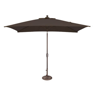 SimplyShade Catalina 6.6'x10' Rectangle Push Button Market Umbrella in Solefin Fabric - Black, Black, hires