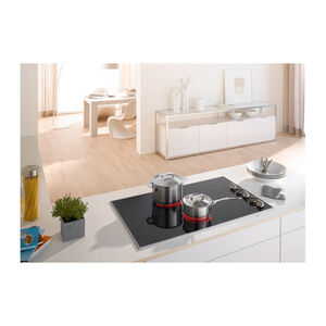 Miele 36 in. 5-Burner 240V Electric Cooktop with Knob Control - Black, , hires