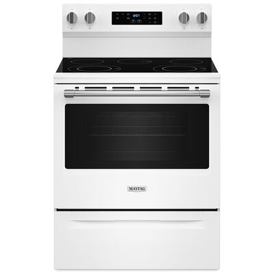 Maytag 30 in. 5.3 cu. ft. Electric Range with Radiant Burners - White | MFES4030RW