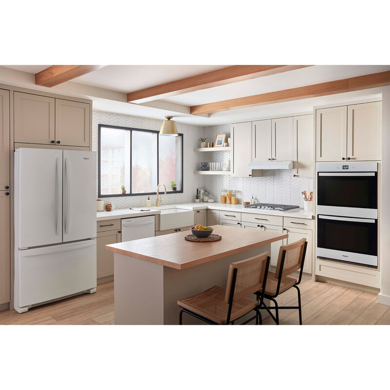 Whirlpool 27 in. 8.6 cu. ft. Smart Top Control Electric Double Wall Oven with Standard Convection - White, , hires