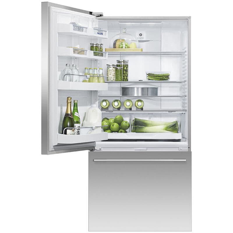 Fisher & Paykel Series 5 31 in. 17.1 cu. ft. Smart Counter Depth Bottom Freezer Refrigerator with Ice Maker, Left Hinge with Ice Maker - Stainless Steel, , hires