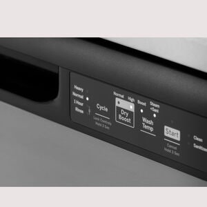 GE 24 in. Front Control Flush-Mount Dishwasher with 55 dBa Sound Level, Dry Boost & Pocket Handle - Stainless Steel, Stainless Steel, hires