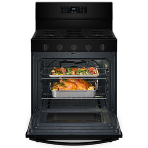 Whirlpool 30 in. 5.0 cu. ft. Air-Fry Standard Convection Gas Range with 5 Sealed Burners - Black, , hires