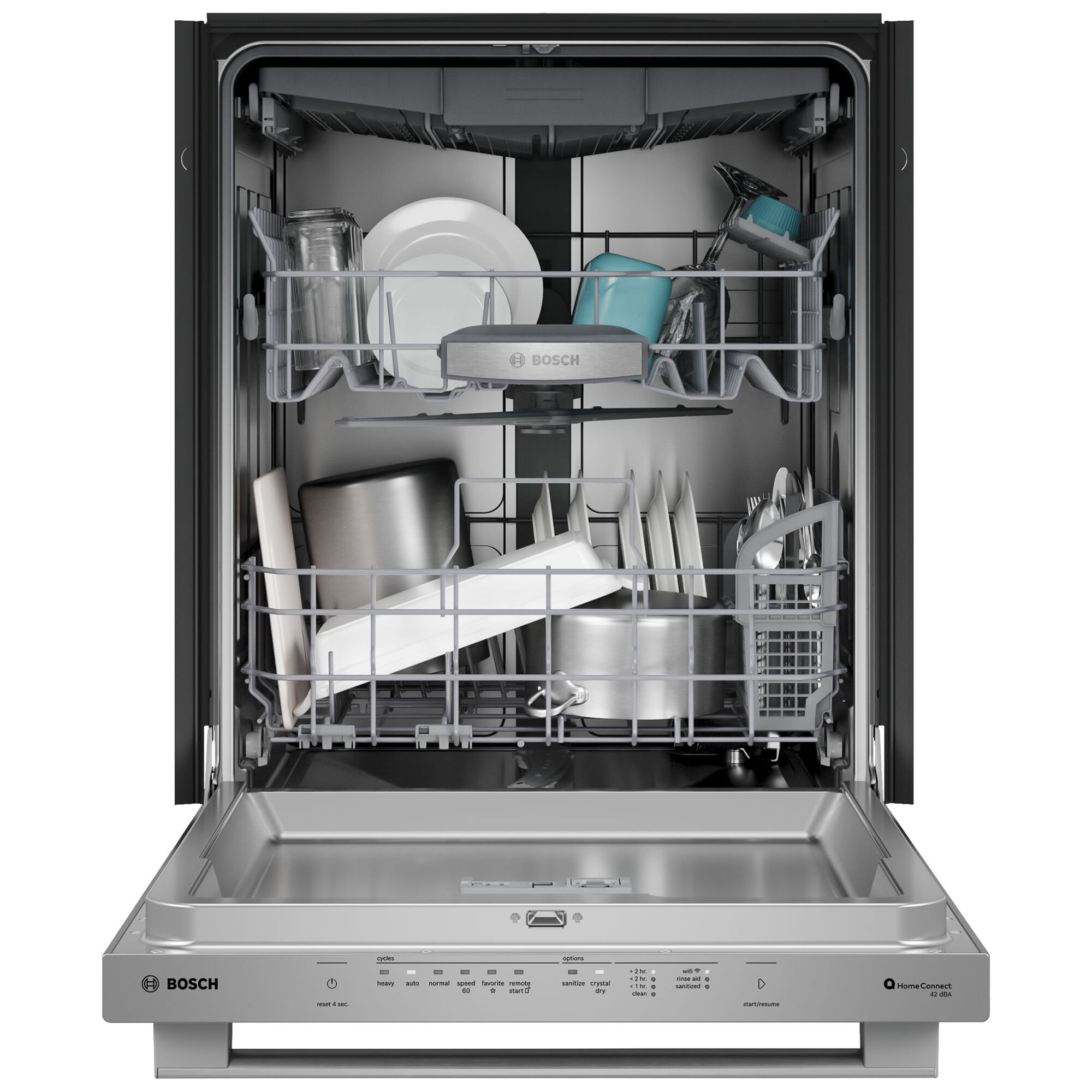 Bosch 800 Series 24 in. Top Control Smart Dishwasher with 42 dBA