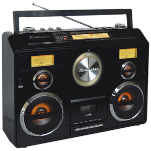 Studebaker Sound Station Bluetooth/AM/FM/Cassette/CD Boombox, , hires
