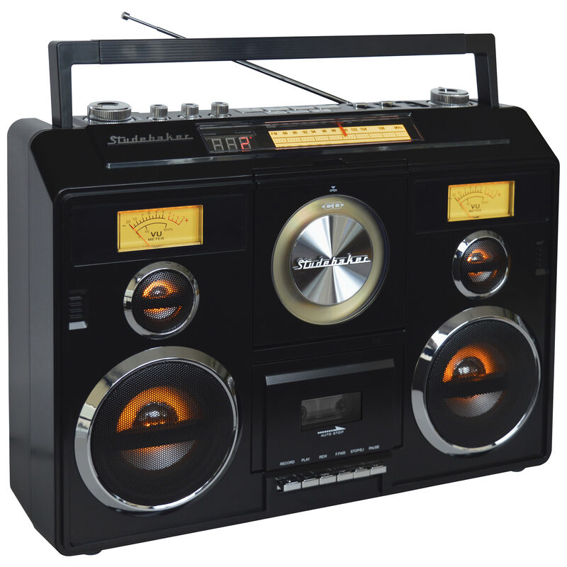 Studebaker Sound Station Bluetooth/AM/FM/Cassette/CD Boombox, , hires