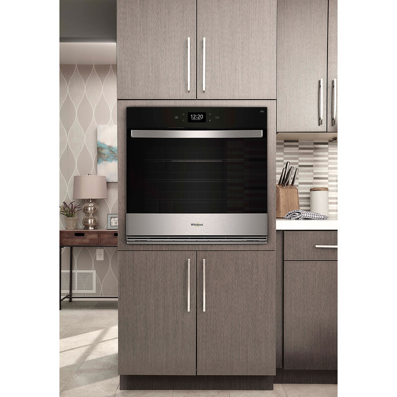 Whirlpool 27 in. 4.3 cu. ft. Smart Electric Single Wall Oven with True European Convection - Fingerprint Resistant Stainless, , hires