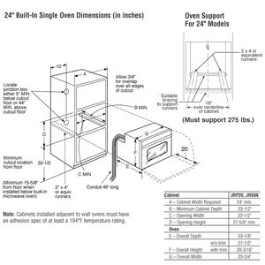 GE 24 in. 2.7 cu. ft. Electric Single Wall Oven - Black on Black, Black on Black, hires