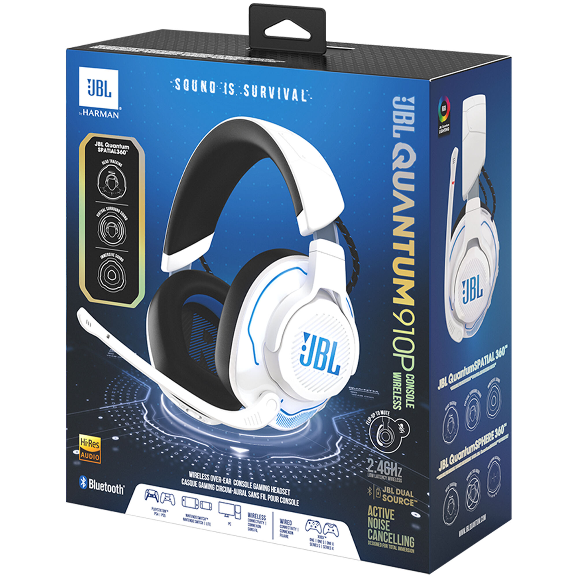 JBL Quantum 910P Wireless Over-Ear Gaming Headset with Head