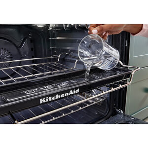 KitchenAid 30 in. 6.4 cu. ft. Air Fry True European Convection Steam Slide-In Electric Range with 4 Induction Burners - Stainless Steel, , hires